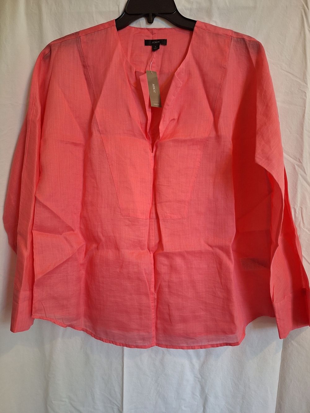 J. Crew Women’s Coral Pink Lightweight V-Neck Blouse